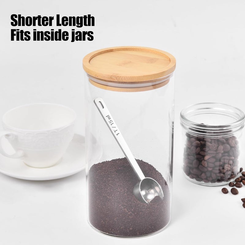 Doosu 18/8 Stainless Steel Coffee Scoop, Food-Grade Metal Measuring Spoon with 4.3in Long Handle, Tablespoon Scooper for Coffee Beans, Ground Coffee, Espresso, Protein Powders, Tea, Sugar (1 Tbsp) - Image 5